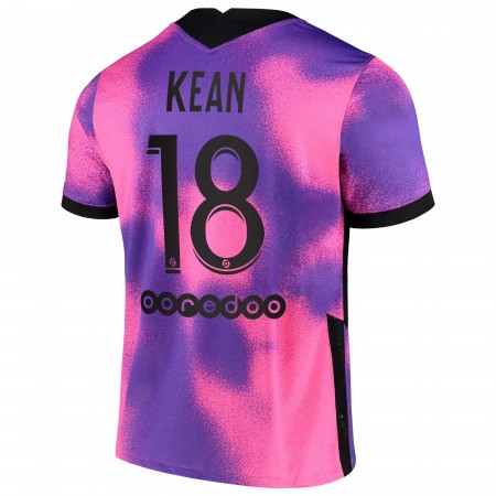 Fotballdrakt Paris Saint-Germain PSG Moise Kean 18 Fourth Jordan trøye 2021 Kortermet